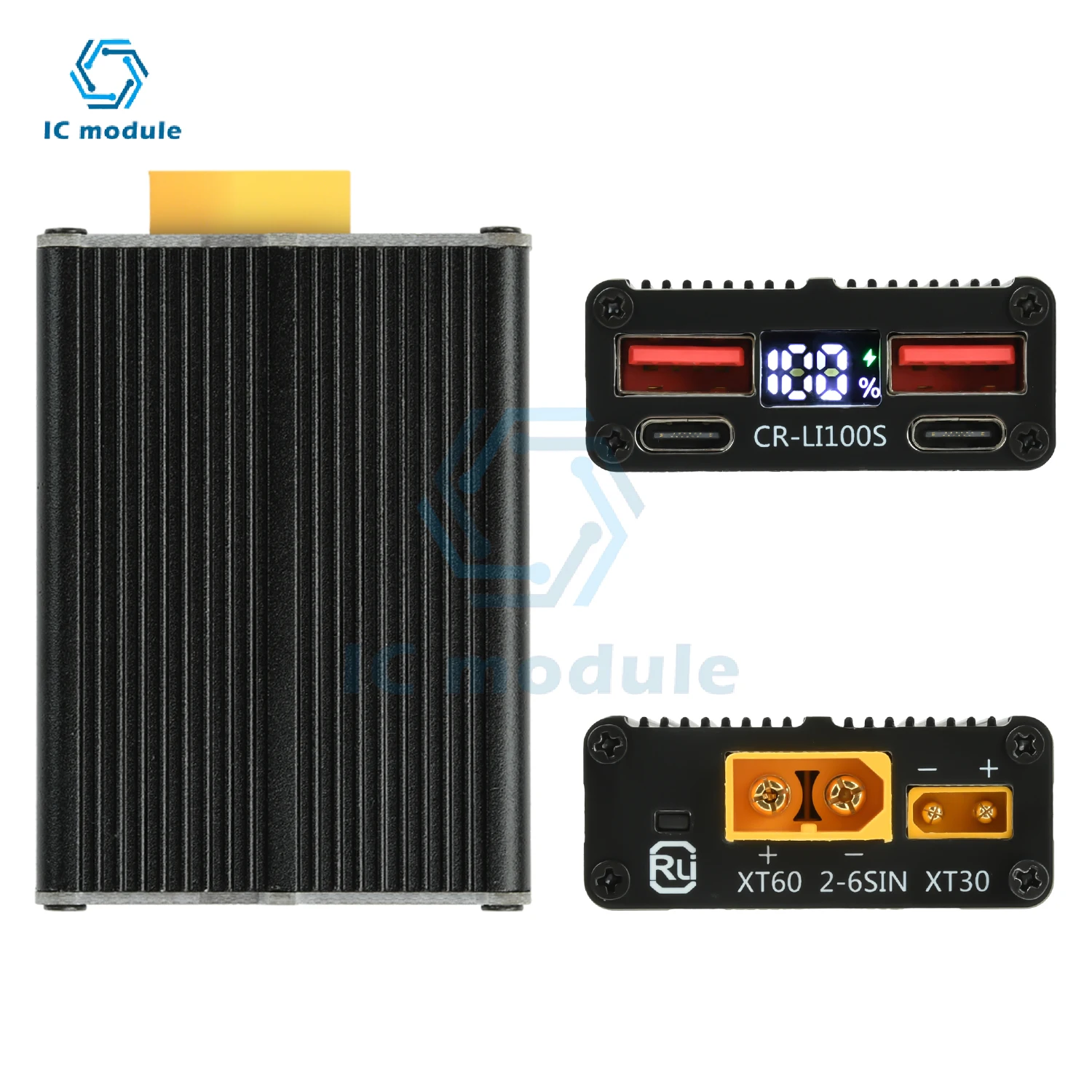 2-7S 100 واط شحن سريع قوة البنك اللوحة الأم PD/QC دعم لبطارية Li-ion/LiFePO4 ، وحدة شحن ذاتية الصنع #3