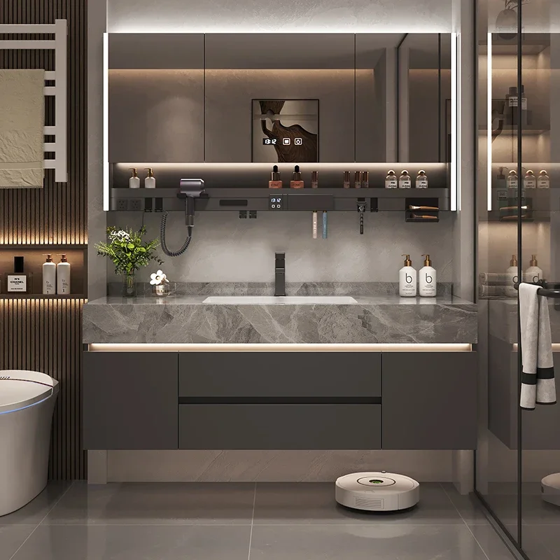 Paper Drawers Bathroom Cabinet Organizer Storage Mirror Accessories Toilet Display Cupboard Partitions Gabinete Hotel Furniture