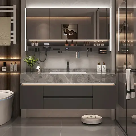 Paper Drawers Bathroom Cabinet Organizer Storage Mirror Accessories Toilet Display Cupboard Partitions Gabinete Hotel Furniture