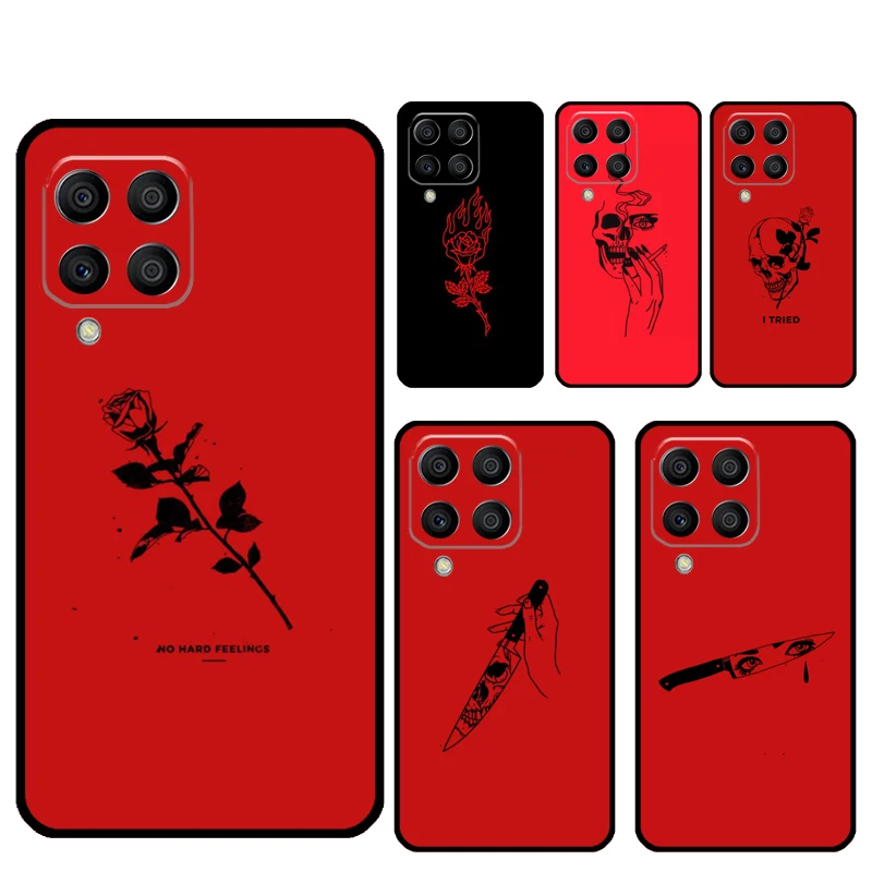 Red Doodles Aesthetics Quotes For Samsung Galaxy M11 M21 M31 M12 M13 M14 M15 M35 M34 M54 M33 M53 M32 M52 M06 M16 M55 Case