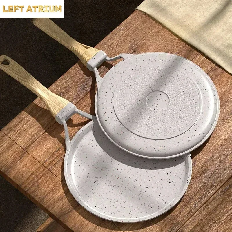 20/24/28cm Maifan Stone Frying Pan Non-stick Home Breakfast Pot Induction Cooker Gas Stove Fried Steak Pancake Kitchen Cooker view 6