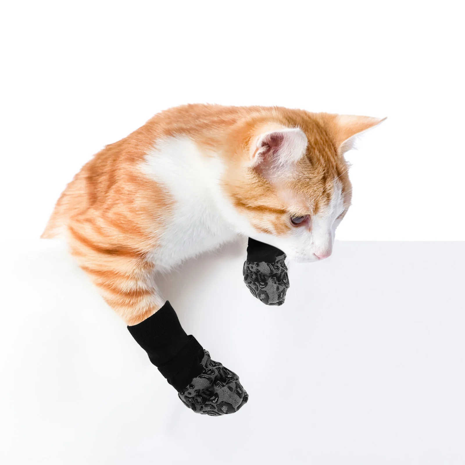 

4Pcs Non Slip Dog Socks Anti Slip Pet Socks for Hardwood Floors Quiet Indoor Outdoor Paw Protection Medium Large Pets