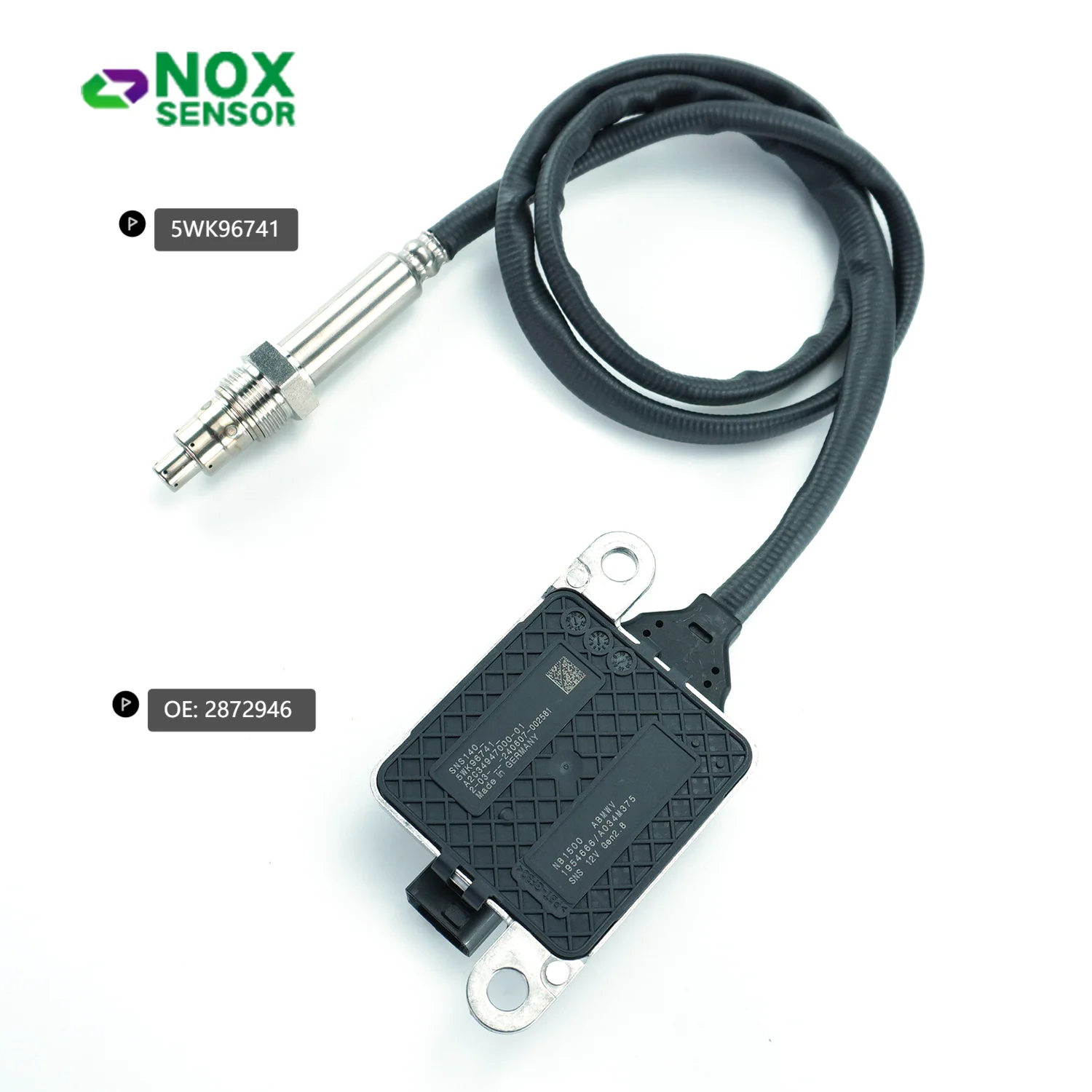 

5WK96741 2872946 Original New Nitrogen Oxygen Sensor Nox Sensor For Cummins ISX MX11 Freightliner Cascadia L6 Kenworth Peterbilt