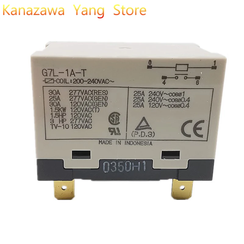 1- 10 pcs/Lot New Original High power air conditioning electromagnetic relay G7L-1A-T  200-240VAC - normally open 4 pins