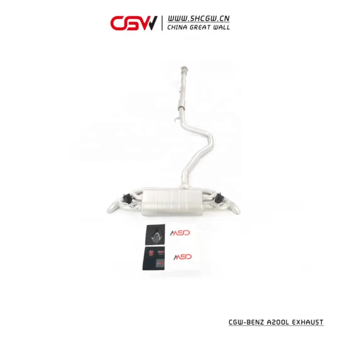 CGW Active Sound Catback Muffler Exhaust Tips for   A200 Euro 6 with Electric Valve Control