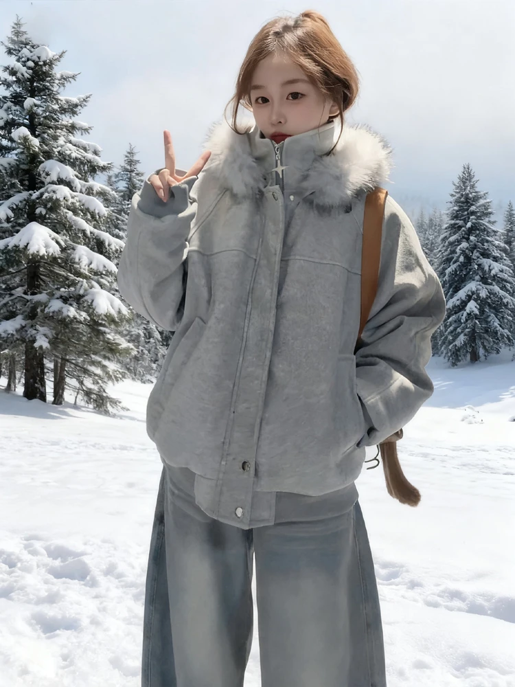 Chaqueta de Invierno para Mujer, Ligera, con Capucha, Diseño Anti-Frío, Abrigo de Algodón