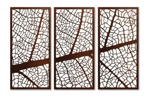 Laser Cut Decorative Outdoor Garden Privacy Art Metal Screens Panels Corten Steel Garden Mashrabiya