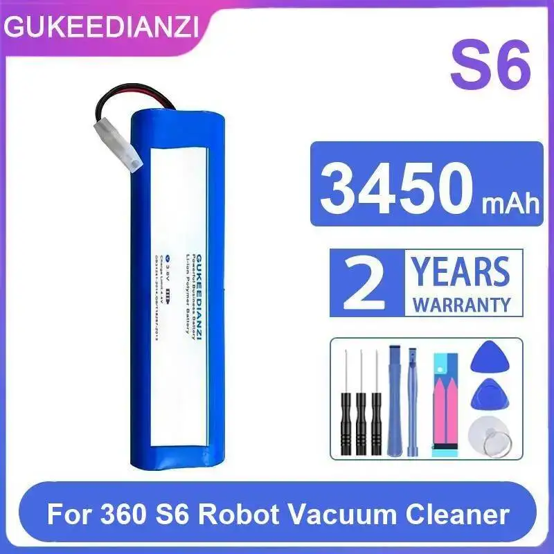 

Fast Charging 3450mAh For 360 S6 Robot Vacuum Cleaner Robotic Vacuum Cleaner Accessories Battery