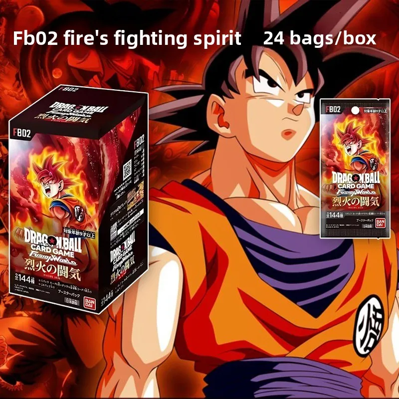 

Коллекционная карточная игра Bandai Dragon Ball Super B02, японская версия, бустерный набор - Rising Flames TCG, аниме-фигурка, запечатанный.