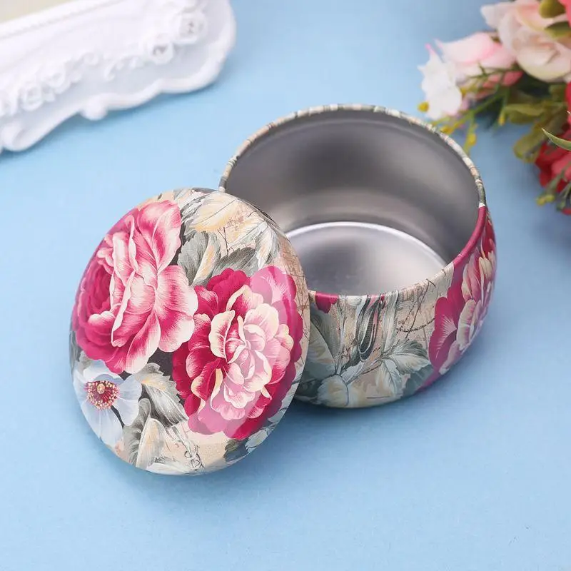 103A Retro Round Tin Box Tea Candy Jewelry Coin Cans Cans Storage Makeup Conting for CAS