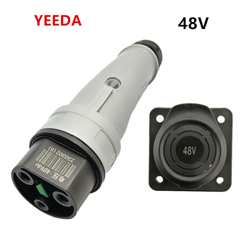 

Original YEEDA 48V plug socket kit for LVTONG/Marshell/Eagle/Excar/Langqing Electric golf cart ，charging sightseeing cars