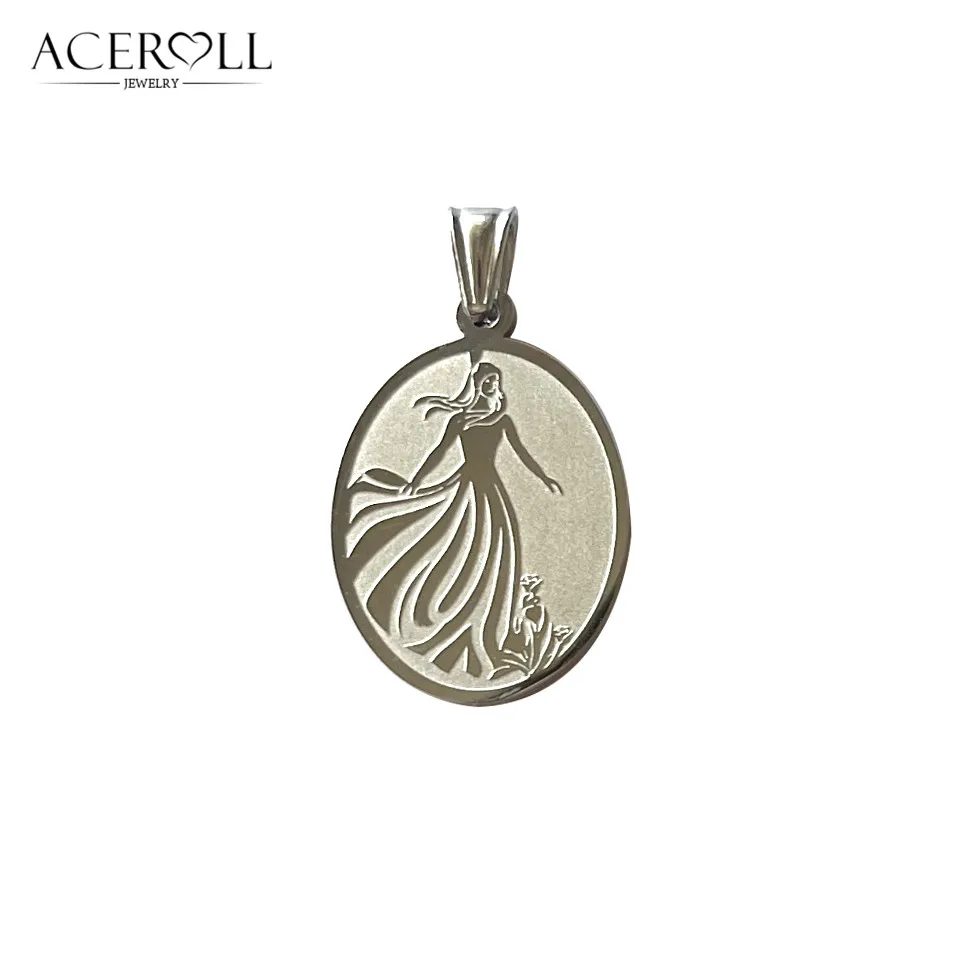 ACEROLL Stainless Steel Pendant of Medal of the Virtuous Woman for Mormons