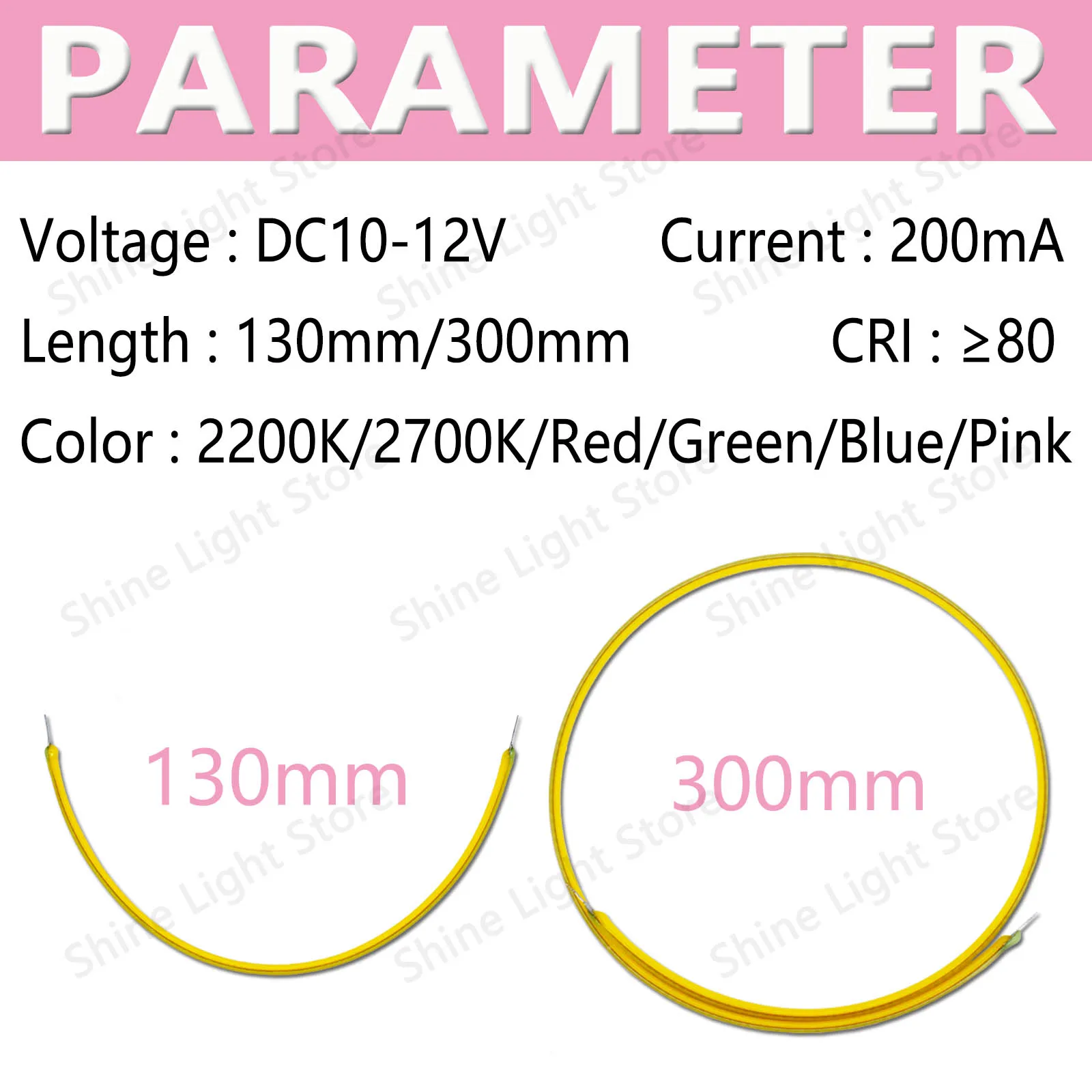 LED kreatywna stylizacja światła 130mm 300mm elastyczny żarnik DC12V 200mA LED żarówka edisona dioda dekoracyjne źródło światła akcesoria