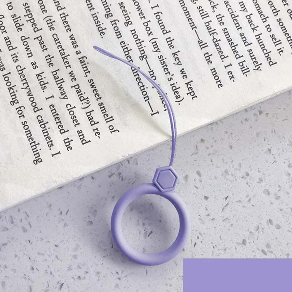 Simples corda curta silicone acessórios do telefone móvel chaveiro cordão resistente a estilhaços anel de dedo cinta do telefone alças chave