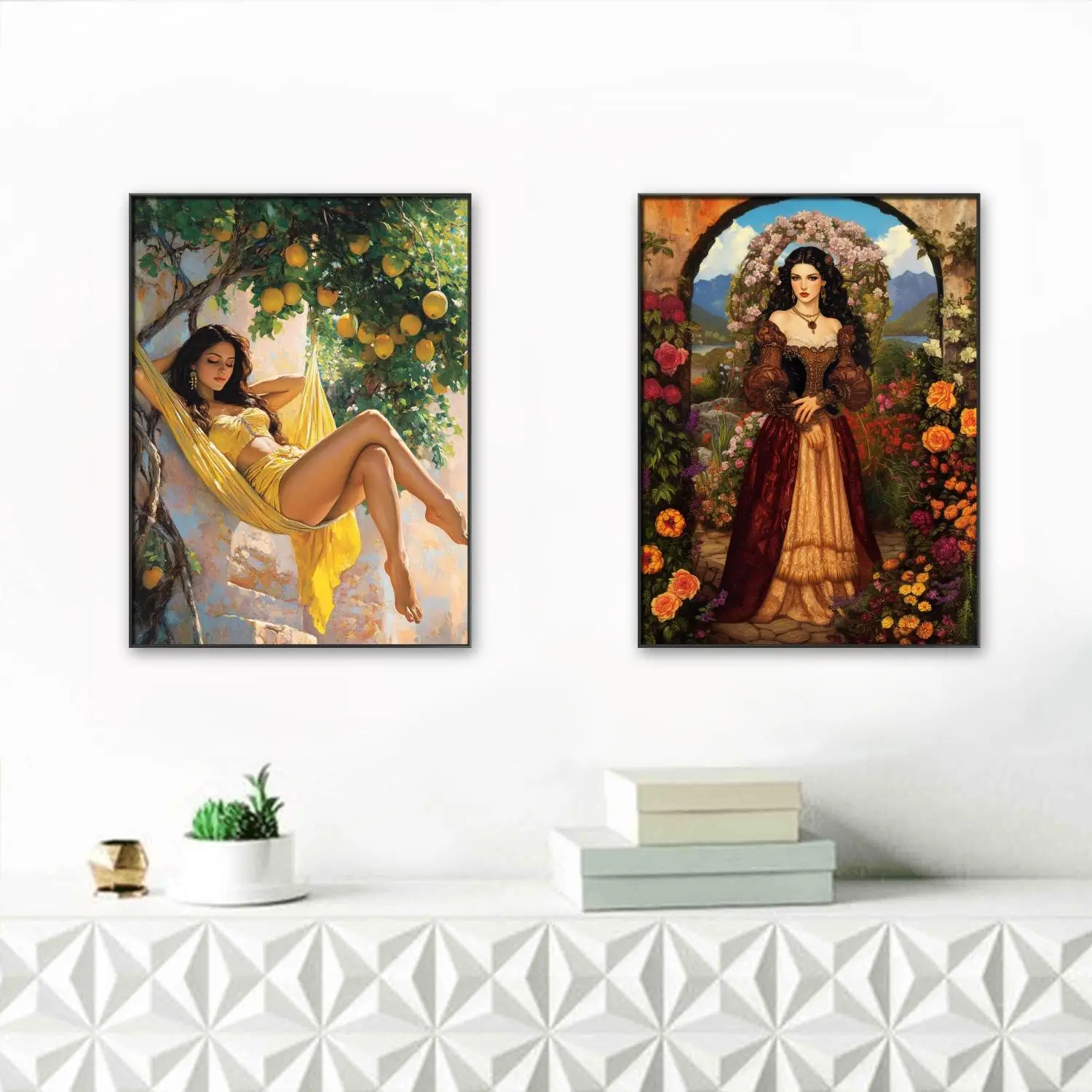Beautiful woman and flowers 5D Diamond Painting romanticism mural DIY Diamond Embroidery Home Wall Decor Gift Stress-relieving