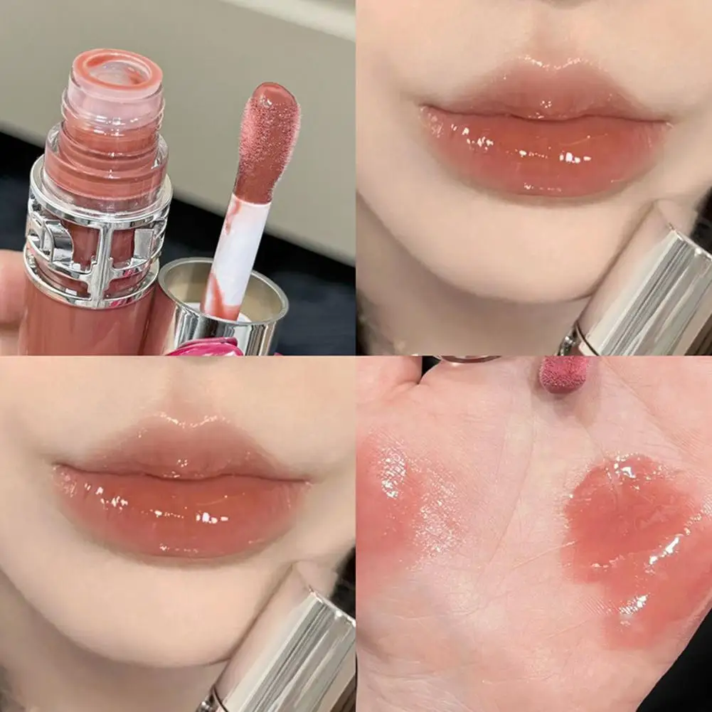 ملمع شفاه مرآة لامعة، شفاه مائية لامعة خفيفة ملمع شفاه مائي 3 ألوان، ترطيب مرطب، يدوم طويلاً