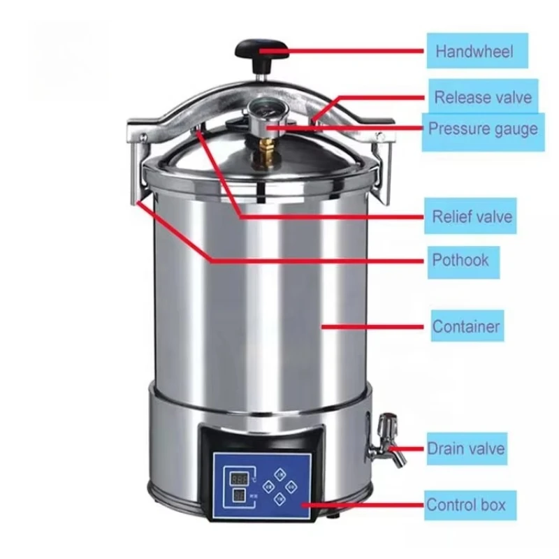 

High quality steam sterilizer Small medical autoclave Portable autoclave Vertical autoclave