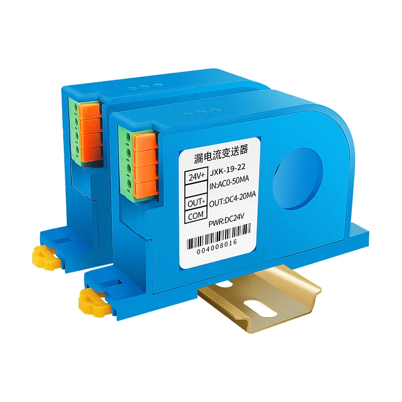 Leakage Current Transmitter 20mA 50mA 100mA 200mA Current Sensor 4-20mA 0-10V RS485 DC24V Current Signal Converter