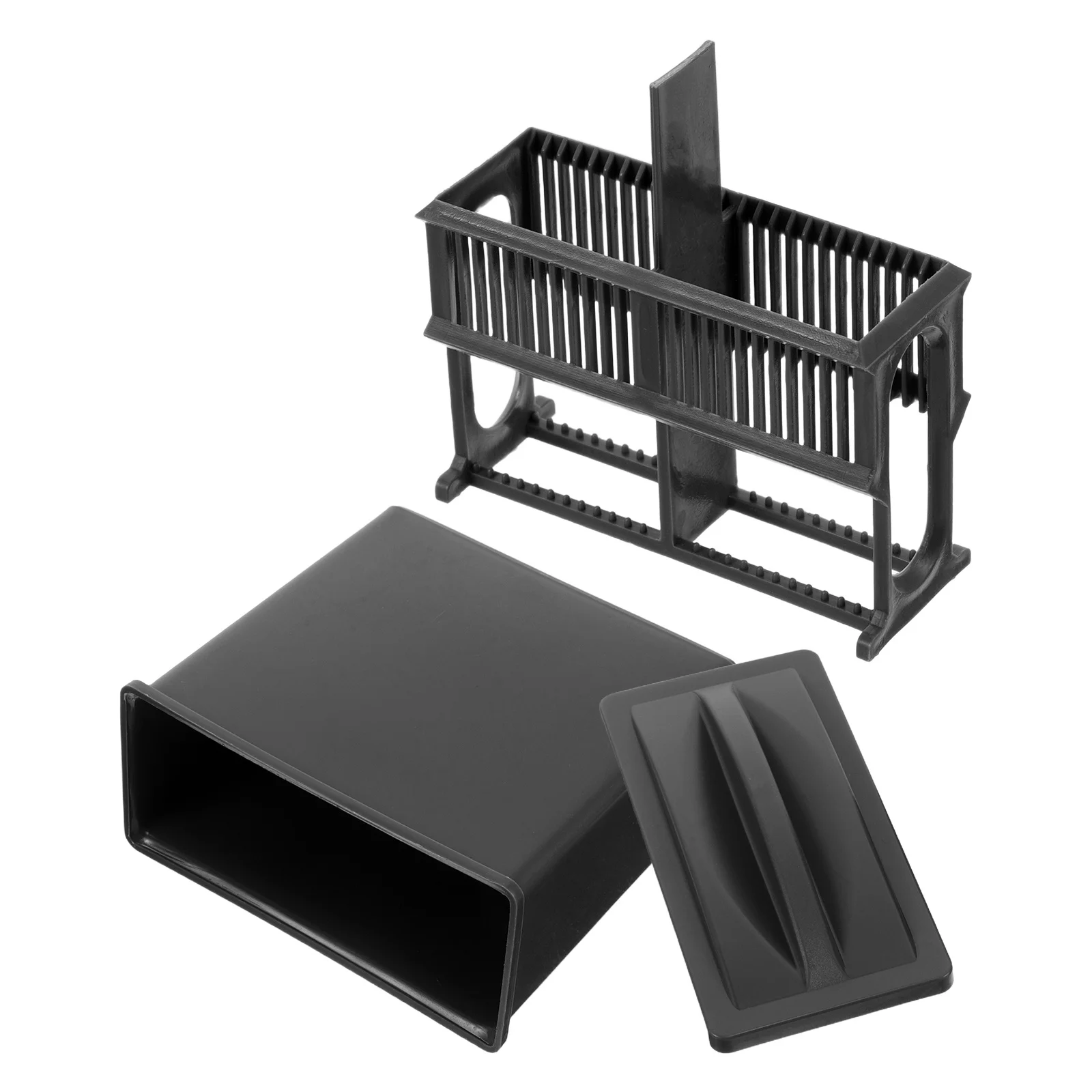 

24 Slots Plastic Staining Jar Microscope Slide Rack Lab Storage Organizer Efficient Handling Compact Design Slides Rack