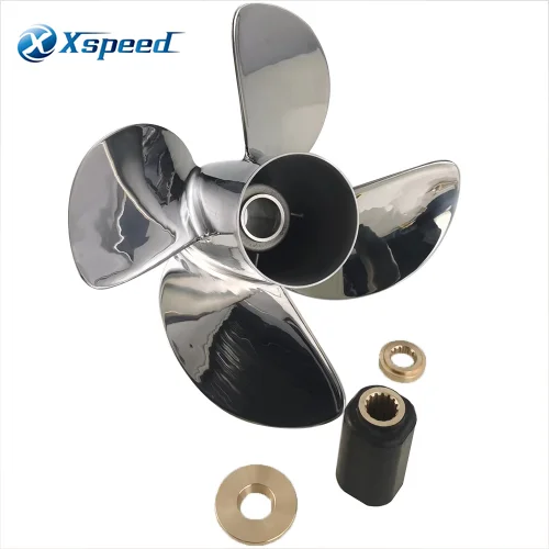 15 1/4 ''X26''150 ~ 300HP الفولاذ المقاوم للصدأ 4 شفرات المروحة البحرية لمحرك سوزوكي الخارجي #2
