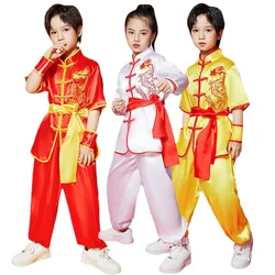Solredo Kids Chinese Kung Fu Uniforms Set Traditional Tai Chi Costume Unisex China Martial Arts Hanfu Suits For Boys And Girls