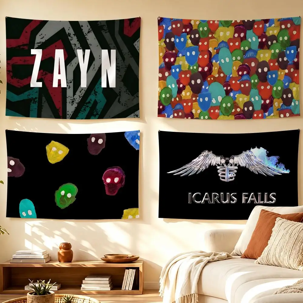 Z-Zayn Malik Tapestry Banner For College Dorm Bedroom Outdoor Living Room Wall Art Decor Party