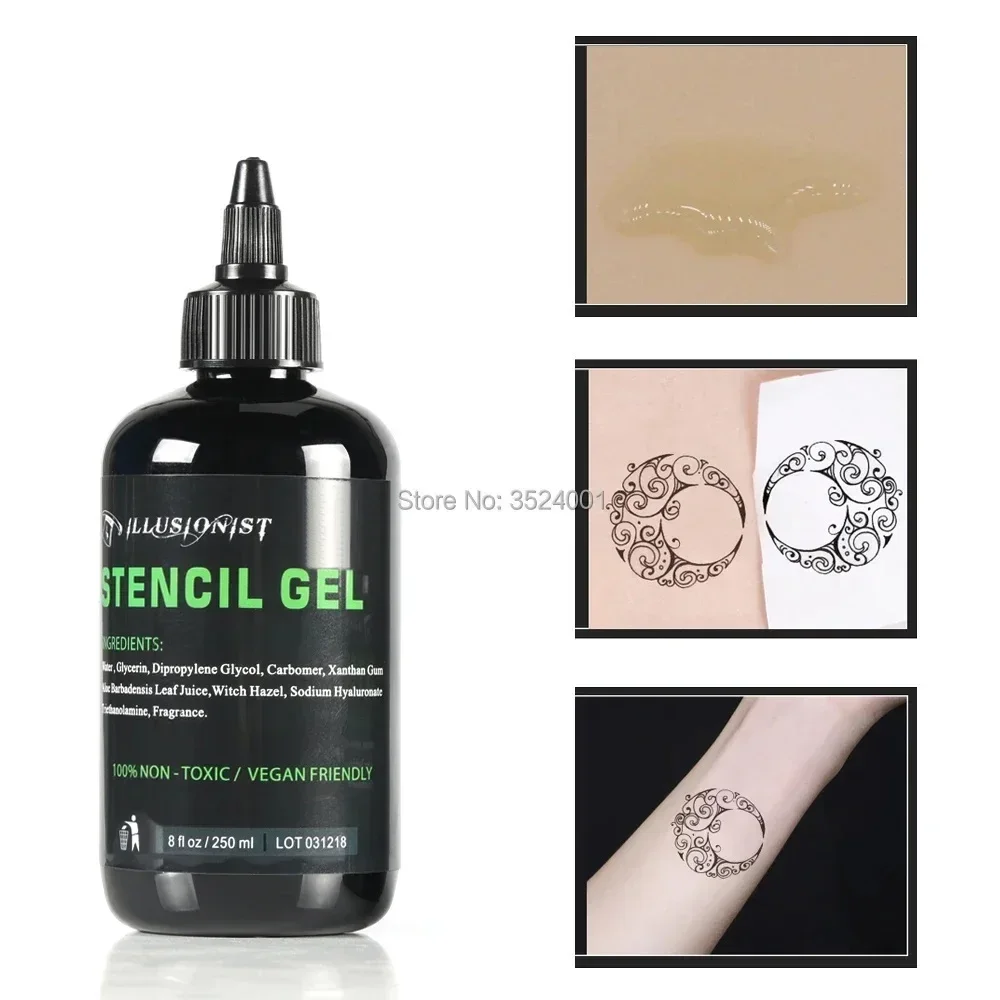 Professional Tattoo Stencil Magic Gel, Thermal Copier, Transfer Cream, Body Paint, Stencil Gel, 30 ml, 125 ml, 250ml