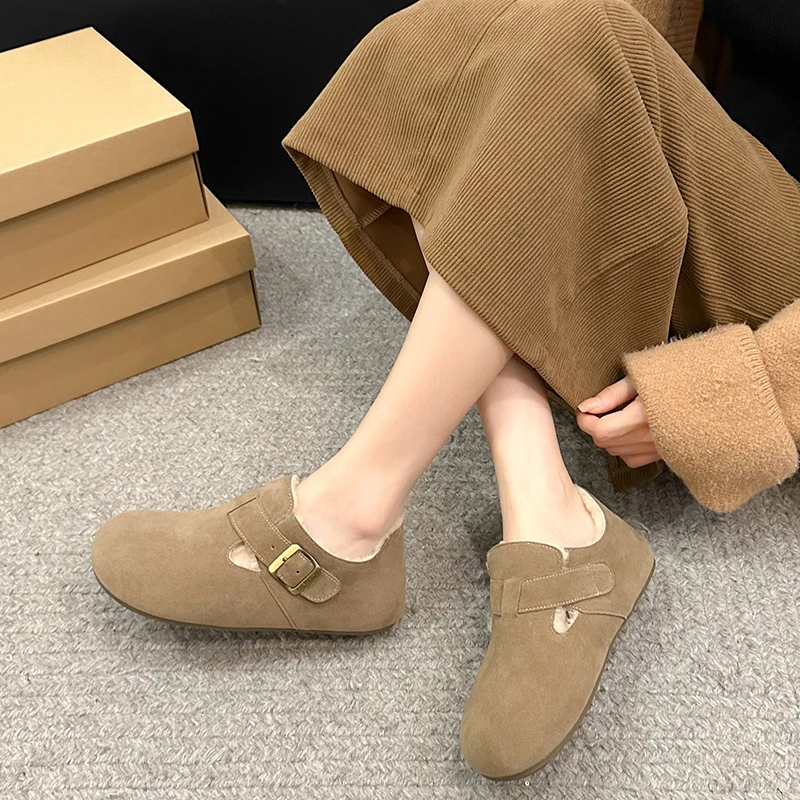 Women Boots Winter New Comfortable Classic Clogs Boots Women Fashion Cork Insole Plush Cozy Furry Shoes for Women Botas De Mujer