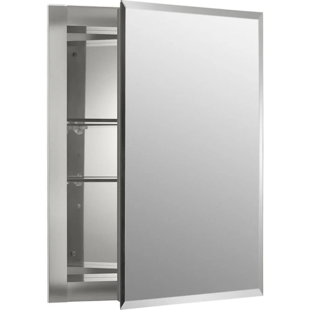 

KOHLER CB-CLR1620FS Remodeler 16" W x 20" H Aluminum Single-Door Medicine Cabinet with Mirrored Door, Bathroom Medicine