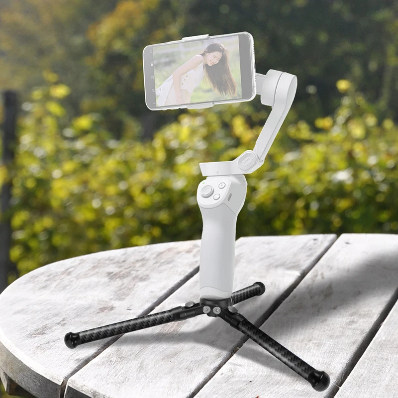 Kohlefaser-Mini-Stativ, multifunktionales SLR-Vlog-Stativ, 5 kg maximale Belastung mit 1/4 Zoll Schraube für Kamera, Smartphone, Live-Halterung – Detail 17