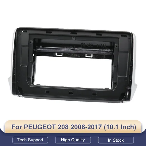 Imagen 2 del producto Para PEUGEOT 208 2008-2017 (10,1 pulgadas) Radio de coche Fascia Android GPS MP5 reproductor estéreo 2 Din unidad principal Panel marco de tablero Instalati