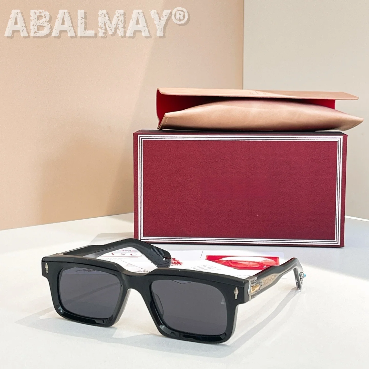 

ALIN SIZE 52-19 Top High Quality Sunglasses for Men and Women Style UV400 Retro Fashion Special Design Sun Glasses with box