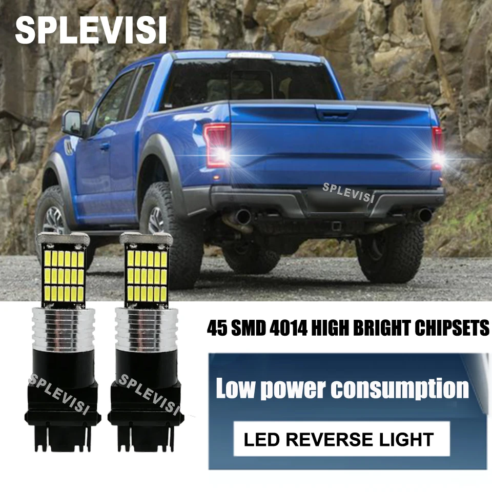 2x LED Backup Reverse Light Aluminum Canbus 6000K White For Ford F-150 1991-2017 F-250 350 450 550 Super Duty 2000-2007