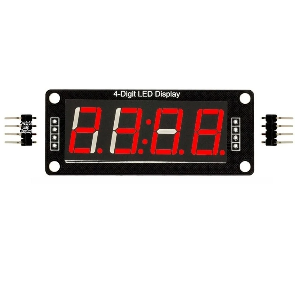 4 Digit Seven Segment LED Display With Central Dot Clock Feature 5V Operating Voltage For TM1637 For Arduino Project Use