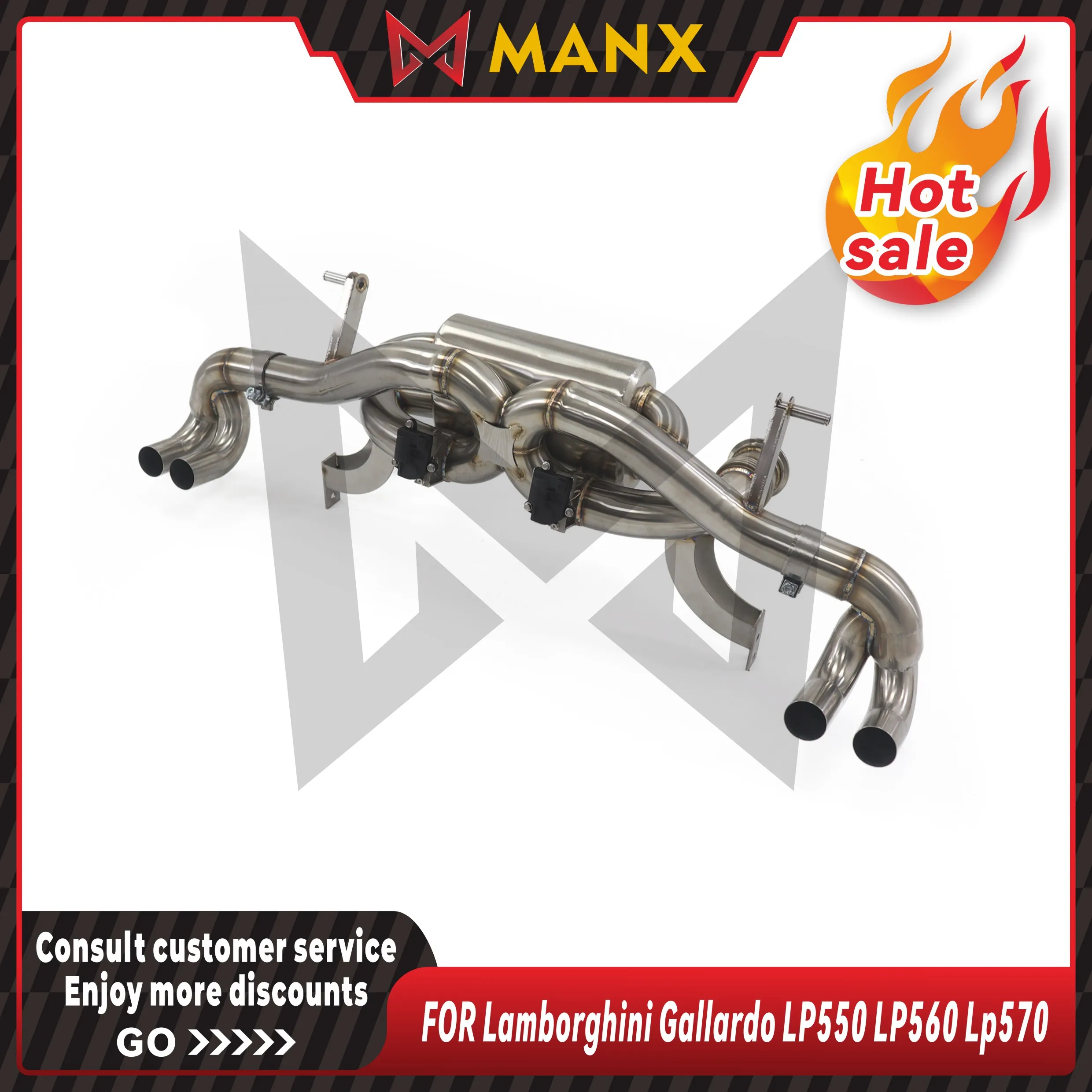 

MANX Exhaust system for Lamborghini Gallardo LP550 LP560 LP570 Stainless steels Catback exhaust pipe with remote control valve