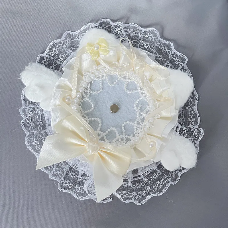 Cute Lace Badge Holder. Lolita Quadratic Badge Rosette  Element Accessories. Fill Ita Bag Decoration