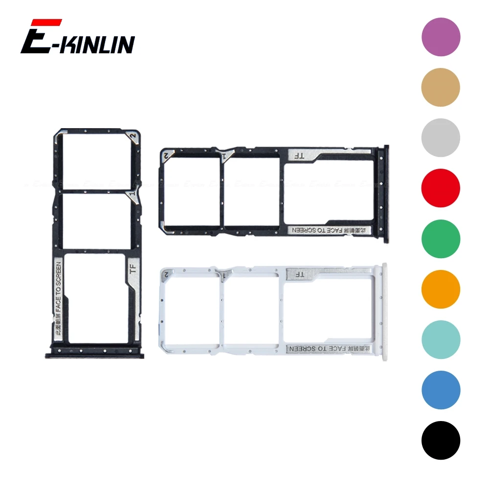 

Лоток для SIM-карты Micro SD, гнездо, держатель, слот, контейнер, разъем, адаптер, детали для чтения для XiaoMi Redmi 9A 9C 9i 9T