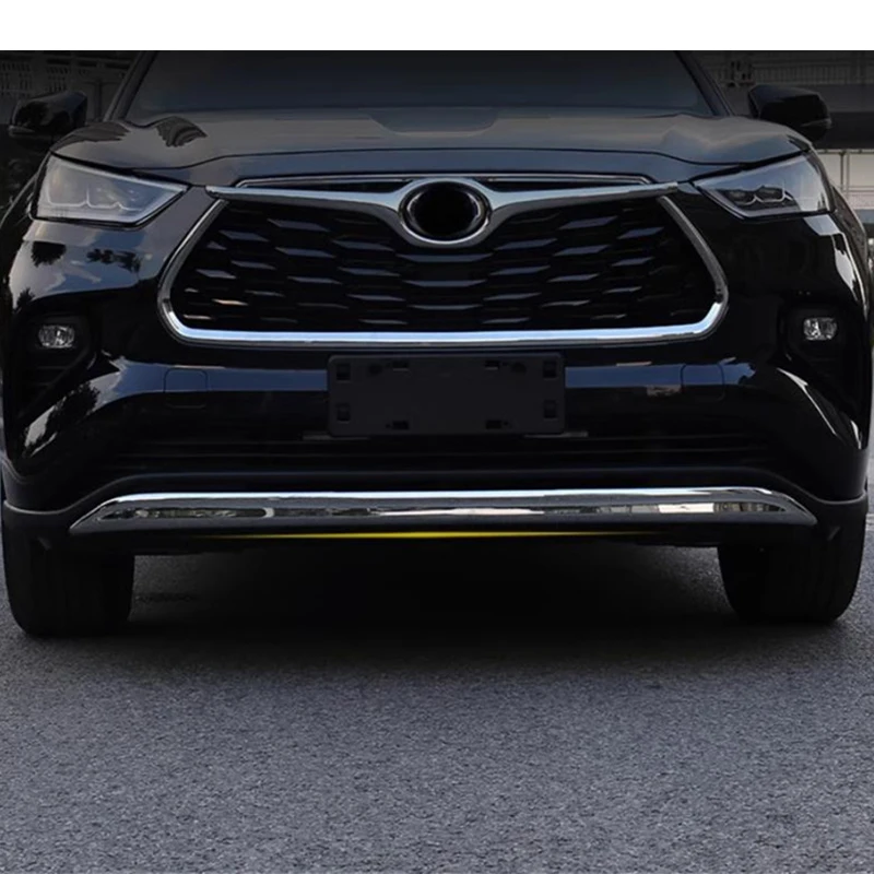 

For Toyota Highlander 2022-2025 Front Bumper Trim Strip Protective Molding Diffuser Lip Appearance Body Kit Spoiler