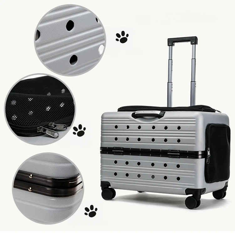 Pet Trolley Case Travel Transport Box Portable Carrier Outdoor Pet Cage Home Large Lightweight Transport Box Pet Products