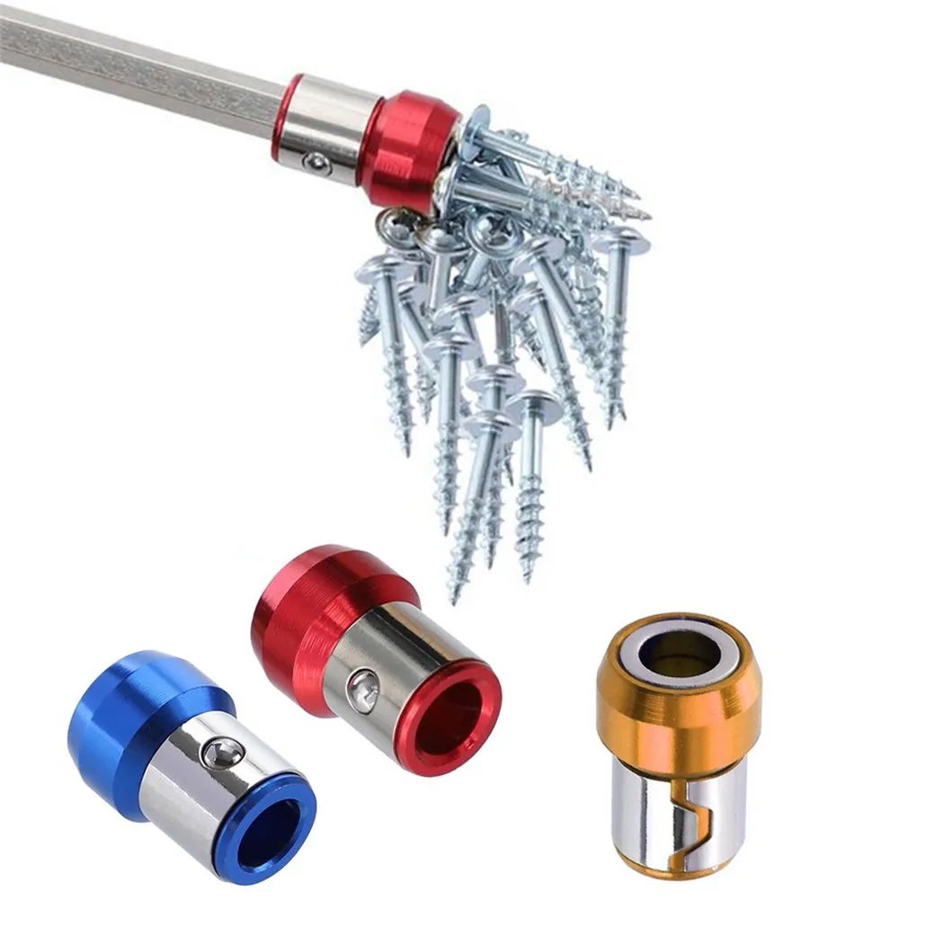 Removable Magnetizer Magnetic Screwdriver Bits 21mm ELd Sanding Secure Screw Holder with High Precision Magnetic Ring