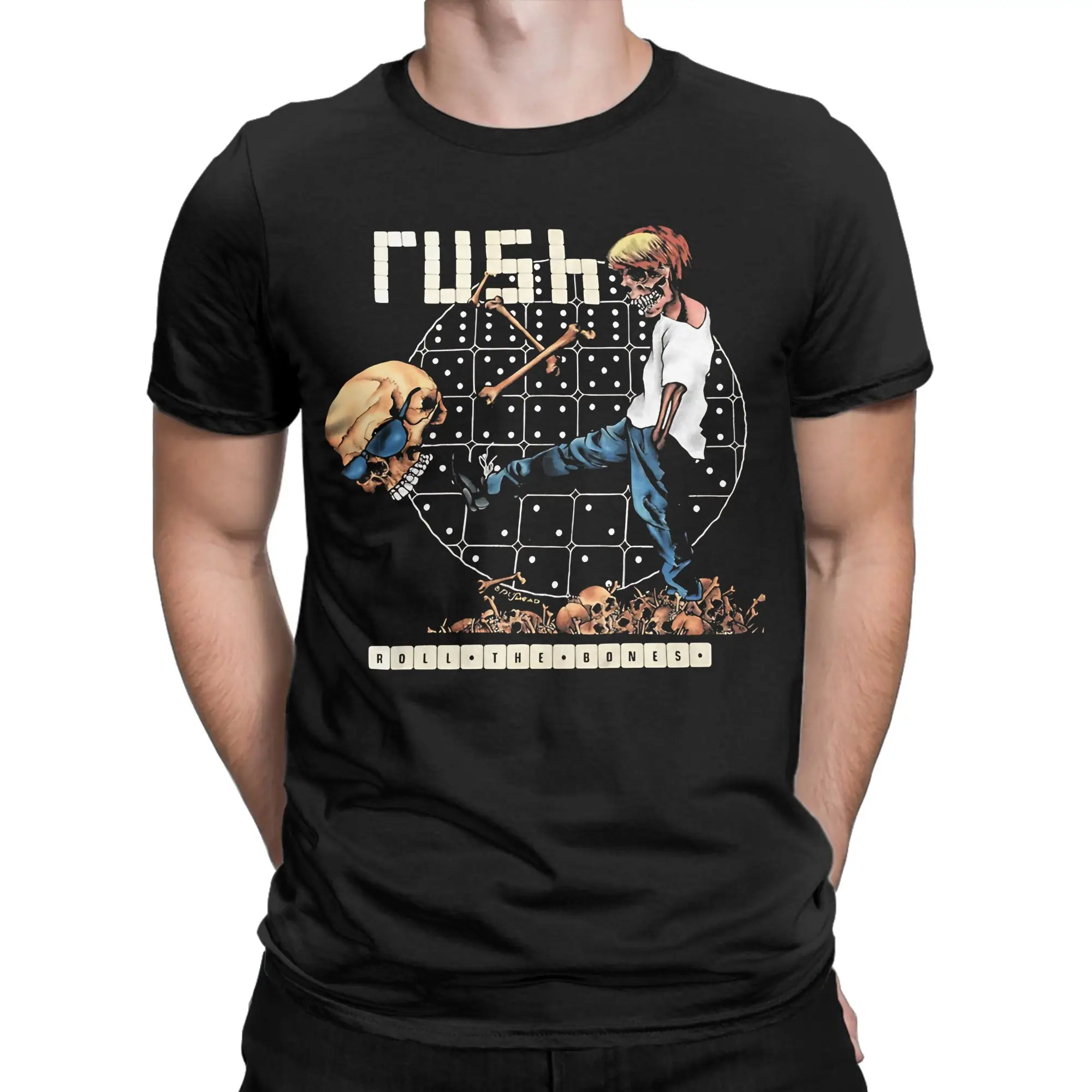 Rock Music Rush Band Cotton T-Shirt For Man Summer  Streetwear T Shirts Fashion Tee Shirt Plus Size Loose Tops