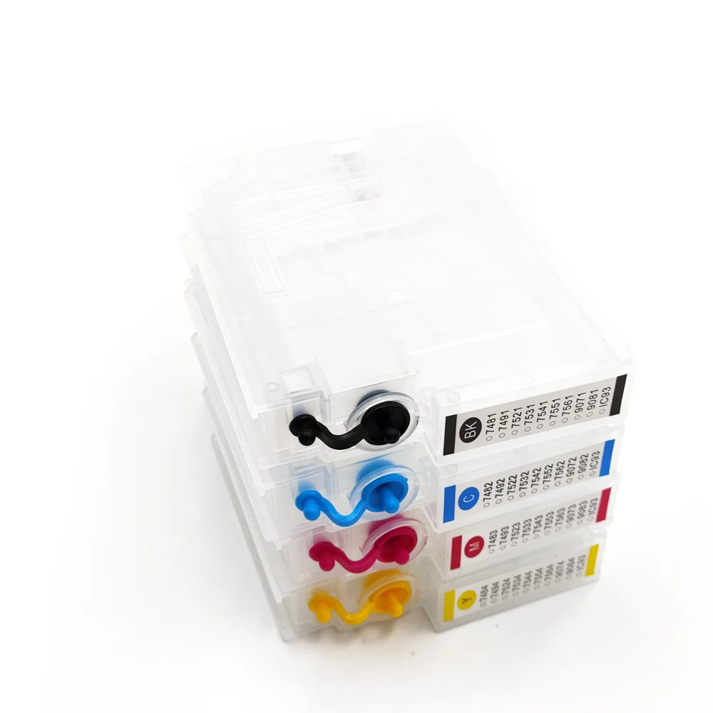 

120ML 4Color Empty Refill Ink Cartridge No Chip for Epson Workforce Pro EM-C7100 EP-C7000 C7100 C7000 Printer