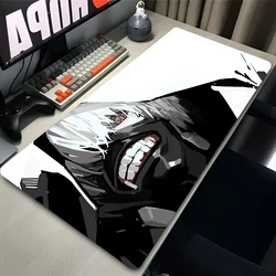 Mouse Pad Office PC Gaming Accessories Keyboard Rug Laptop Kaneki Ken Black And White Mousepad Japan Anime Tokyo Ghoul Desk Mat