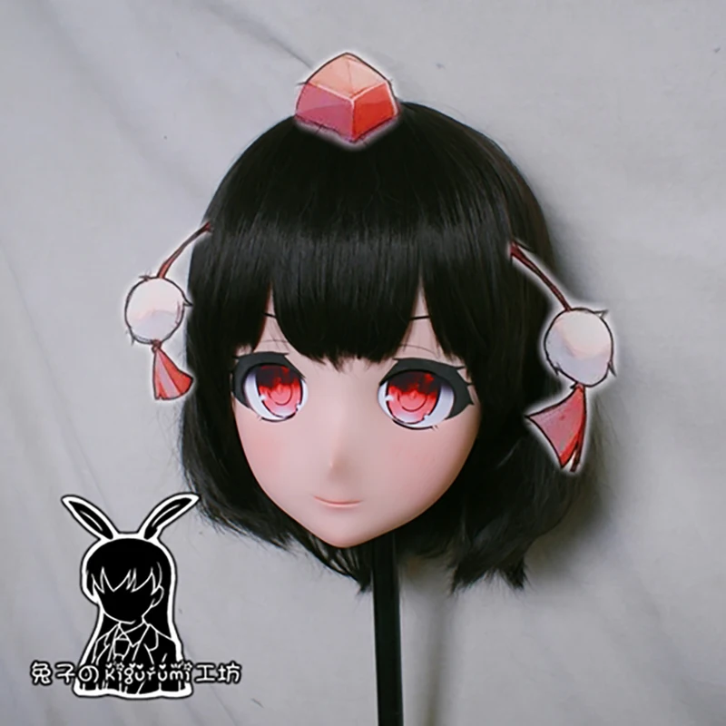 (RB659)Quality Handmade Female/Girl Resin 3/4 Head Japanese Anime Cartoon Character Cosplay Syameimaru Aya Kigurumi Mask