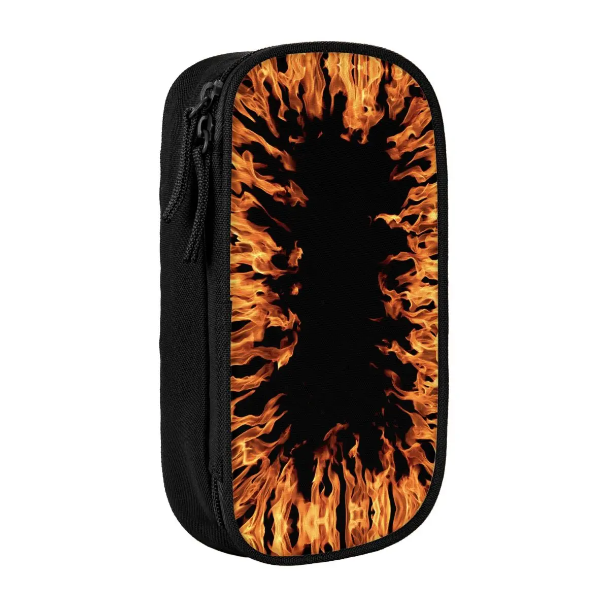 

Custom Red Fire Burning Flames Pencil Case for Girl Boy Big Capacity Pen Bag Box School Accessories