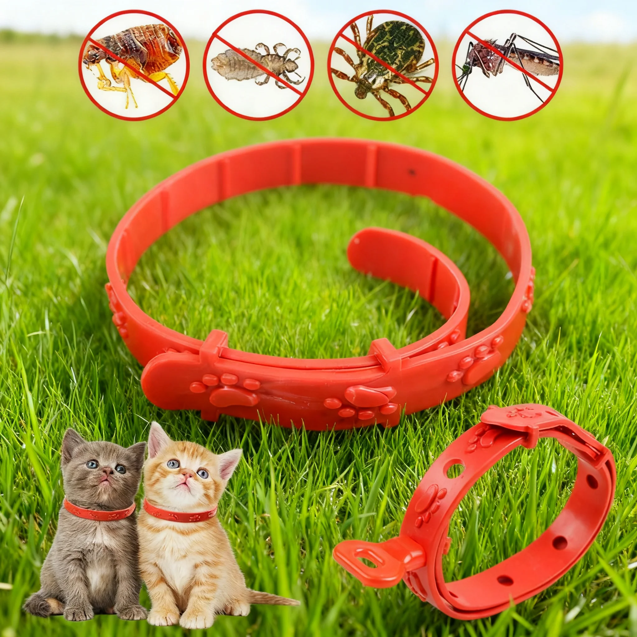 1pcs Anti Flea Tick Cat Collar Small Dog Deworming Flea Collar Pet Retractable Puppy Prevention Mosquitoes Repellent Collar 2026