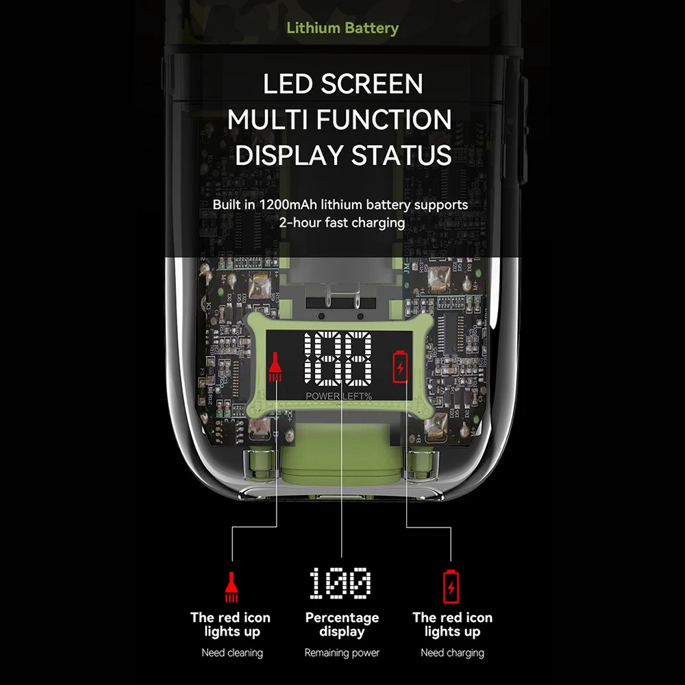 Tông Đơ Điện Dao Cạo Nam Điện Sạc Kiêm Máy Cạo Râu Máy Râu Dao Cạo Ướt Khô Kép Sử Dụng Chống Nước Sạc Nhanh
