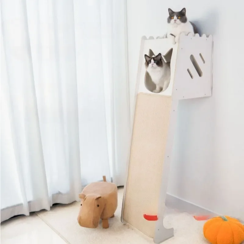 Cat House Wall Solid Wood Observation Deck Cat Climbing Nest Grip and Wear Resistance Scratching Board Pet Products Supplies