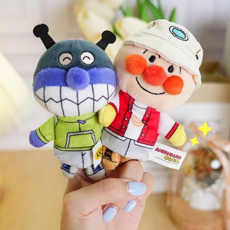 Authentic Official Item Anpanman Baikinman Soft Plush Doll Keychain Finger Pendant Handbag Hanging Ornament Friend Festival Gift