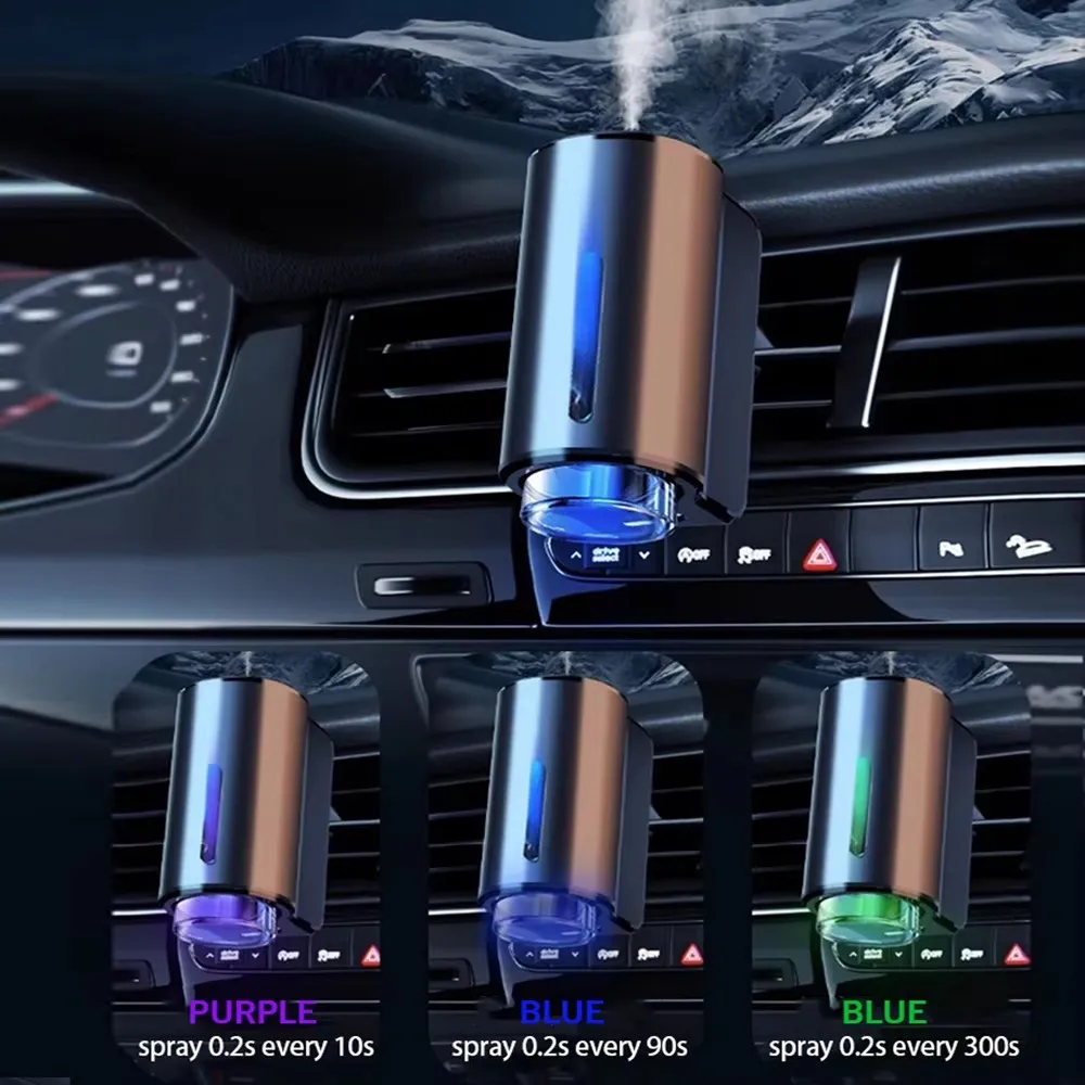 Electric Car Air Freshener Auto Air Diffuser Aroma Essential Oil Fragrance Outlet Air Vent Perfume Humidifier Mist Grain Oil view 5